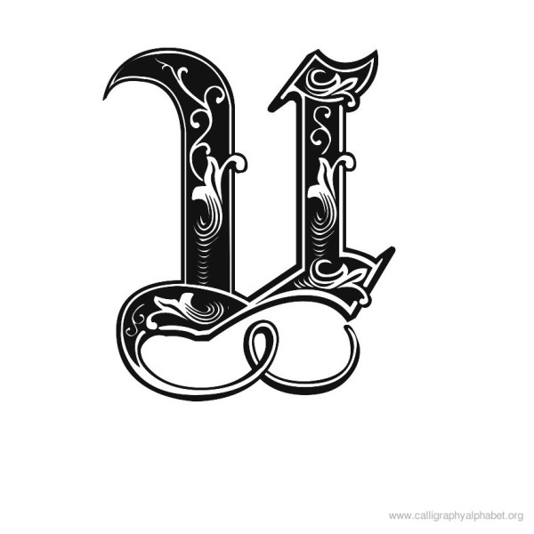 gothic-calligraphy-alphabet-u