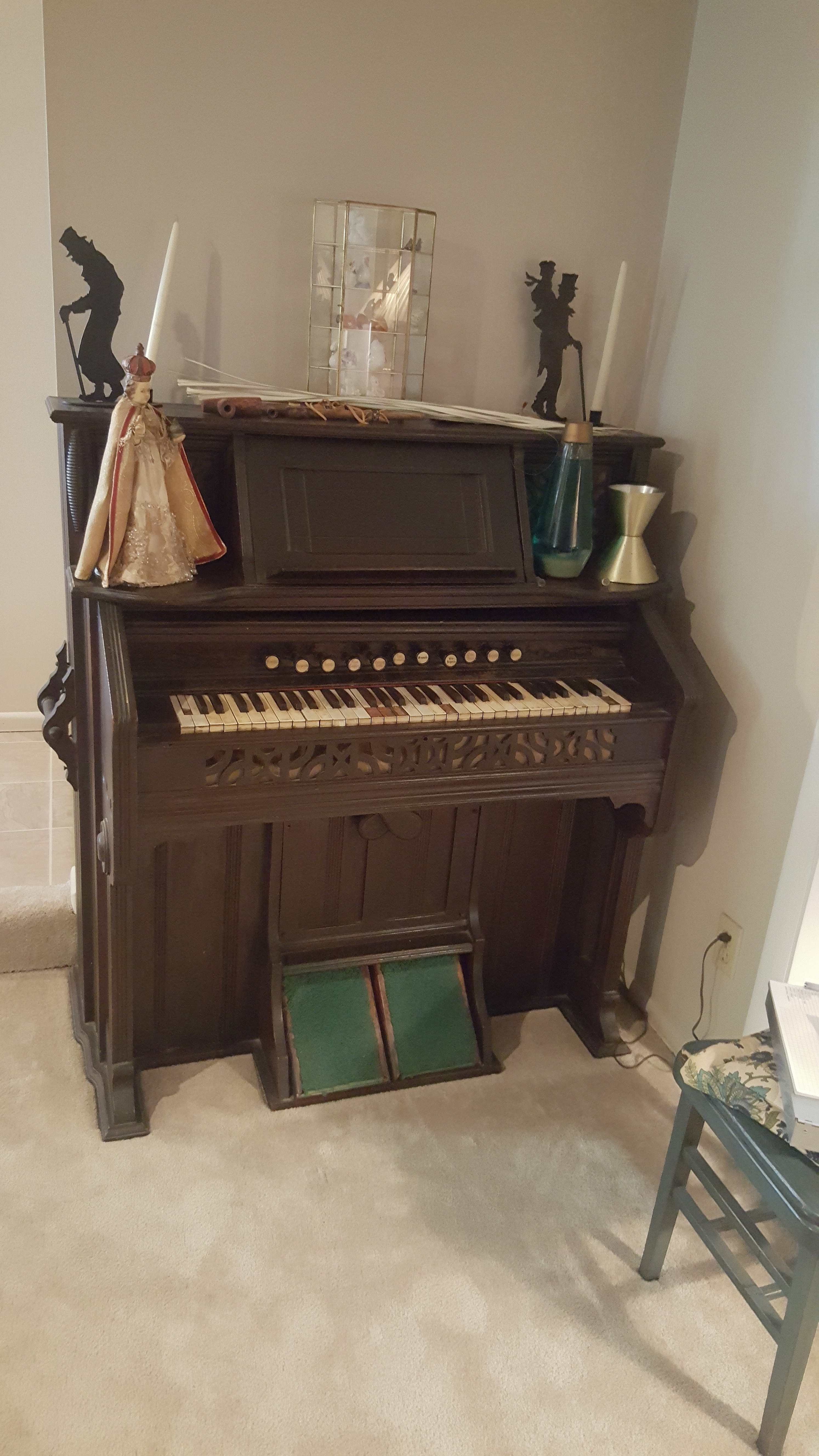 Antique Pump Organ Converted To A Computer Desk Furst Woodworking